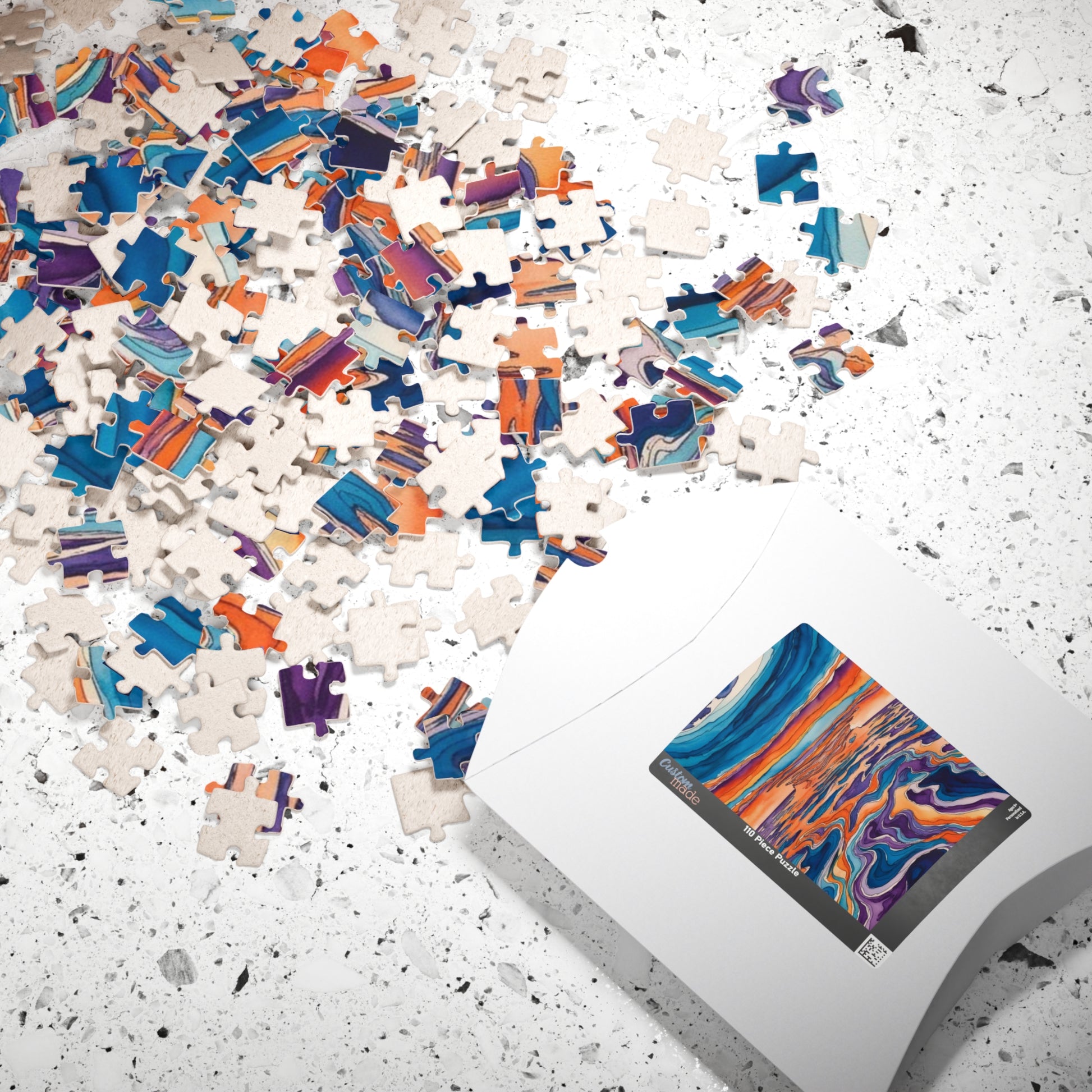 Dreamlike Surrealist Puzzle, Blended Ocean and Sky Jigsaw Game, Modern Abstract Art Puzzle The Puzzle Chest