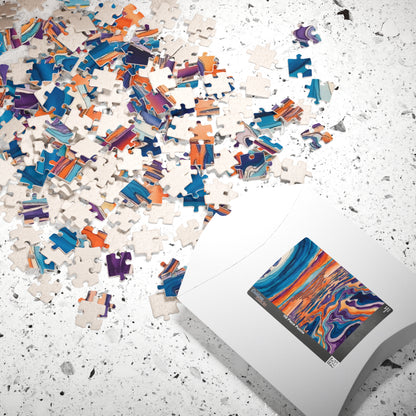 Dreamlike Surrealist Puzzle, Blended Ocean and Sky Jigsaw Game, Modern Abstract Art Puzzle The Puzzle Chest