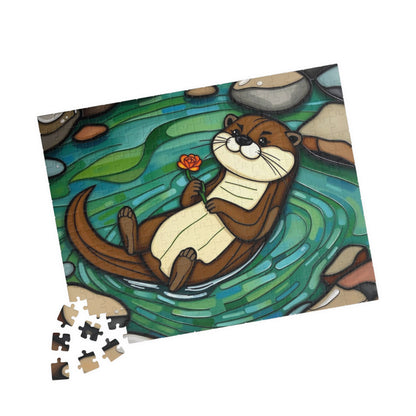 River Serenity Otter Puzzle - 110-1014 Piece Cute Wildlife Animal Jigsaw Game for Fun Family Activity, Unique Gift Idea, Creative Challenge