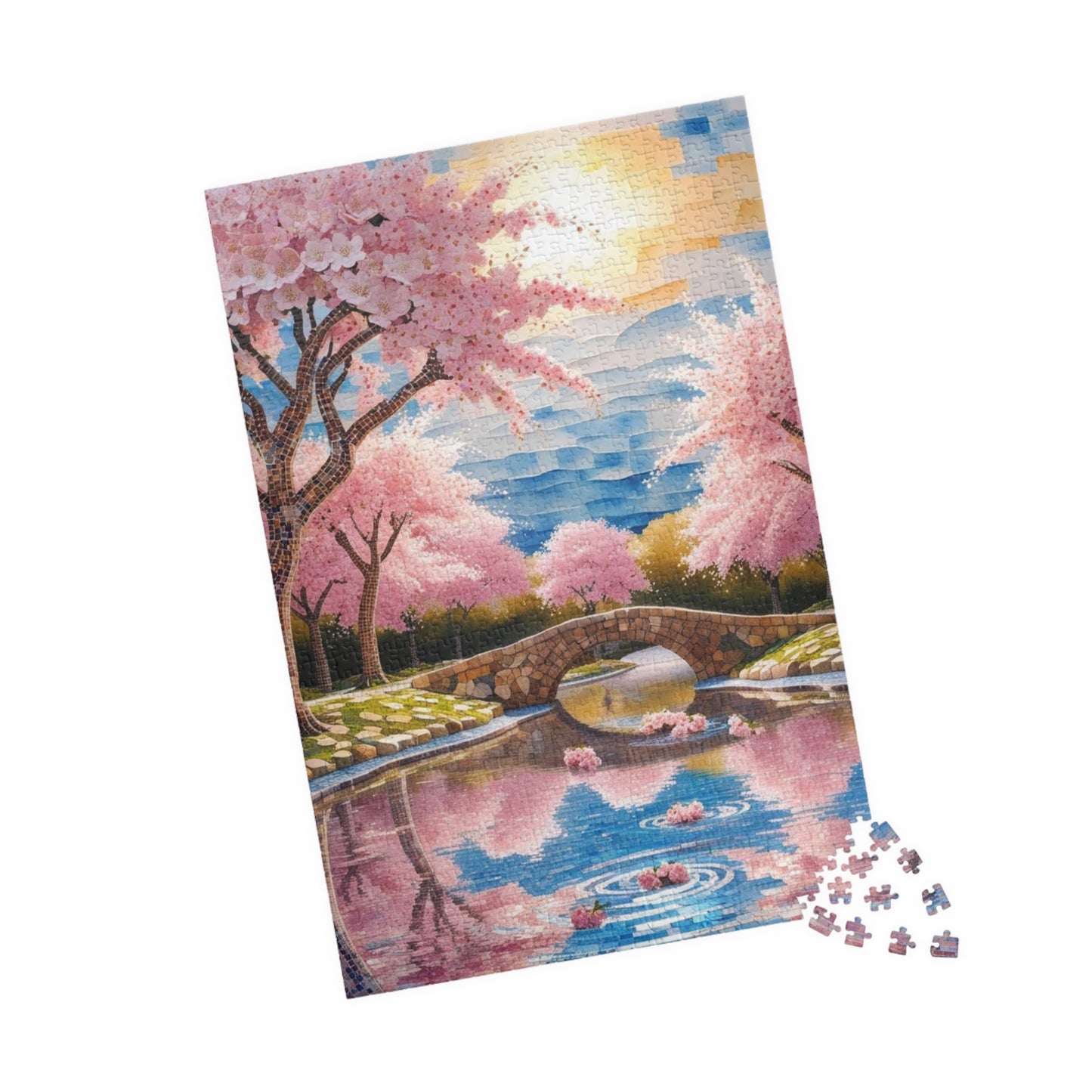 Charming Cherry Blossom Puzzle, 110-1014 Piece Floral Landscape Jigsaw Game, Nature Lover Gift, Family Activity, Seasonal Fun Puzzle The Puzzle Chest