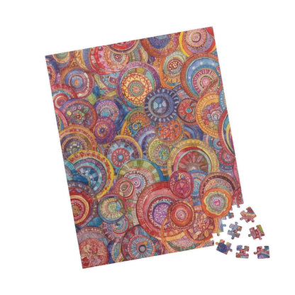 Mandala Art Jigsaw Puzzle – Overlapping Collage of Circular Mandalas in Intricate Decorative Patterns 252 pcs (Vertical) Puzzle The Puzzle Chest