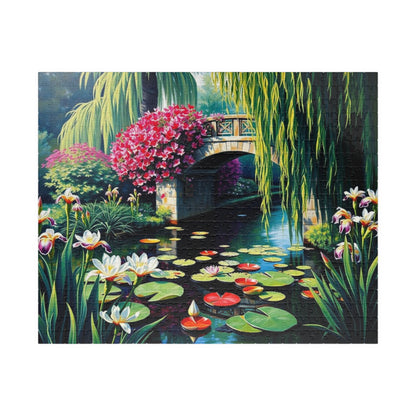 Serene Garden Puzzle - 110-1014 Piece Landscape Jigsaw Game, Gift for Nature Lovers, Family Game Night, Mindfulness Activity 520 pcs (Horizontal) Puzzle The Puzzle Chest