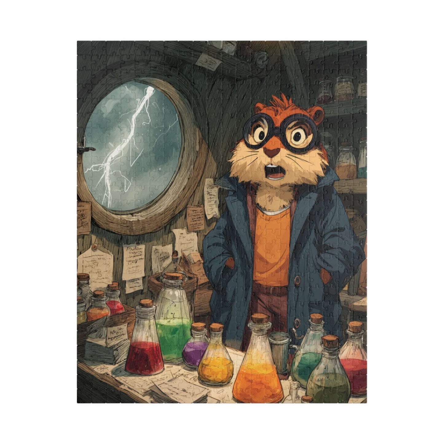Squirrel Scientist Jigsaw Puzzle - Animal Science-Themed Puzzle, Perfect Gift for Kids, Family Game Night Puzzle The Puzzle Chest