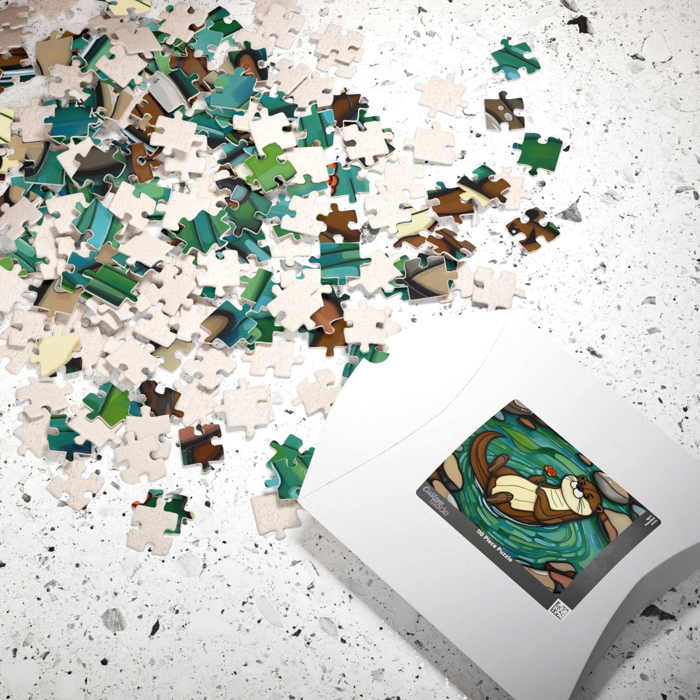 River Serenity Otter Puzzle - 110-1014 Piece Cute Wildlife Animal Jigsaw Game for Fun Family Activity, Unique Gift Idea, Creative Challenge Puzzle The Puzzle Chest