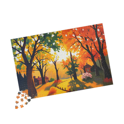 Autumn Sunset Landscape Puzzle for Adults and Teens, Cozy Fun Family Activity, Perfect for Relaxation, Friend Gift, Home Entertainment Puzzle The Puzzle Chest