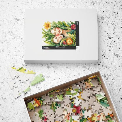 Surreal Human-Nature Jigsaw Puzzle, Floral Faces Design, Adult Puzzle Relaxing Indoor Activity, Gift for Nature Lovers Inspired by F. Kaholo Puzzle The Puzzle Chest
