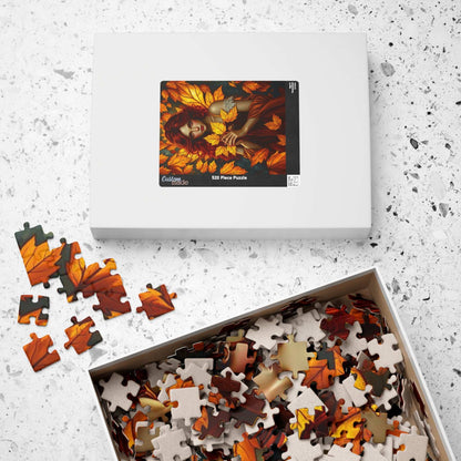 Autumn Leaves Forest Fairy Jigsaw Puzzle, 110, 252, 520, 1014-piece, Cozy Indoor Activity, Gift for Puzzle Lover, Fall Home Decor, Leafy Art Puzzle The Puzzle Chest