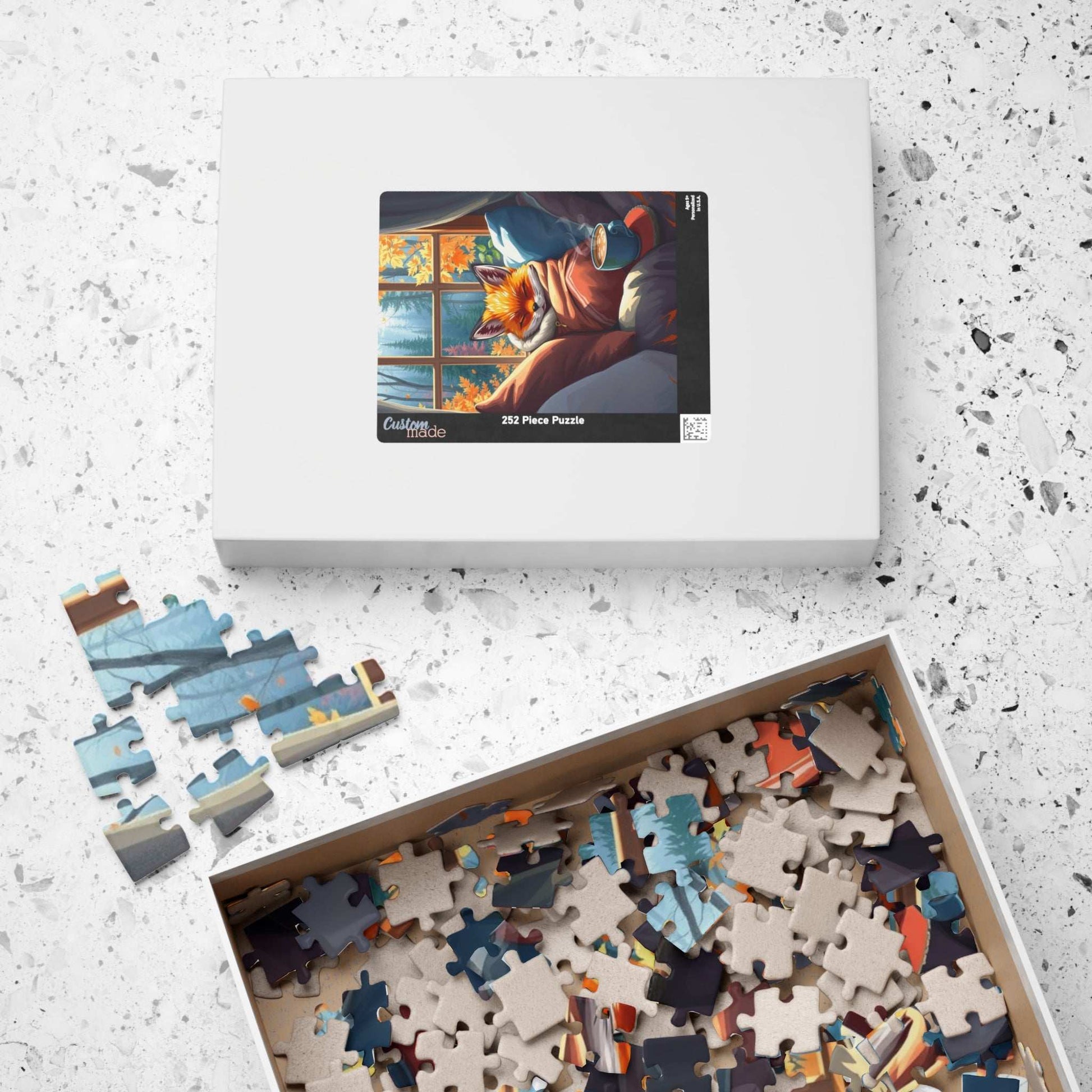 Cozy Fox Puzzle | 110, 252, 520, 1014-Piece Jigsaw Game for Adults | Perfect Gift for Animal Lovers, Family Game Night, Indoor Fun Puzzle The Puzzle Chest