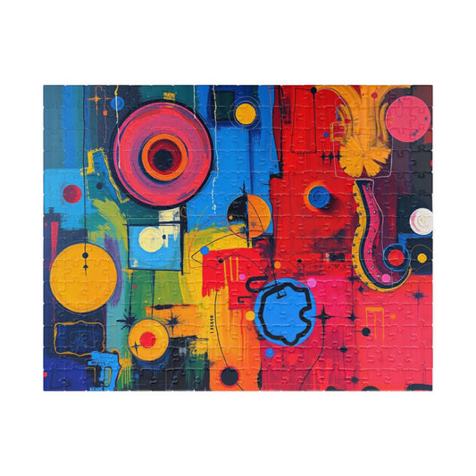 Vibrant Abstract Art Puzzle, 110-1014 Piece Colorful Artwork Jigsaw Puzzle for Adults Friends, Gift Idea for Family Game Nights 252 pcs (Horizontal) Puzzle The Puzzle Chest