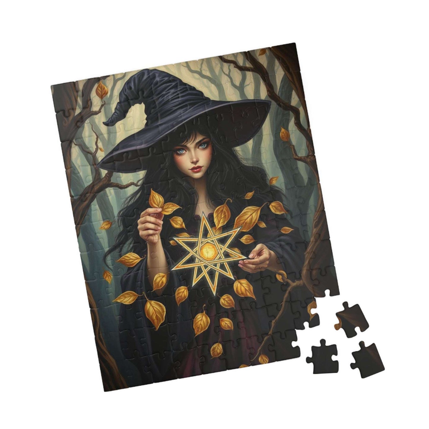 Ashes and Embers Magical Witch Puzzle, Enchanting Jigsaw for Adult Cozy Night In, Halloween Decor, Gift for Witch Lover, Mystery Enthusiasts