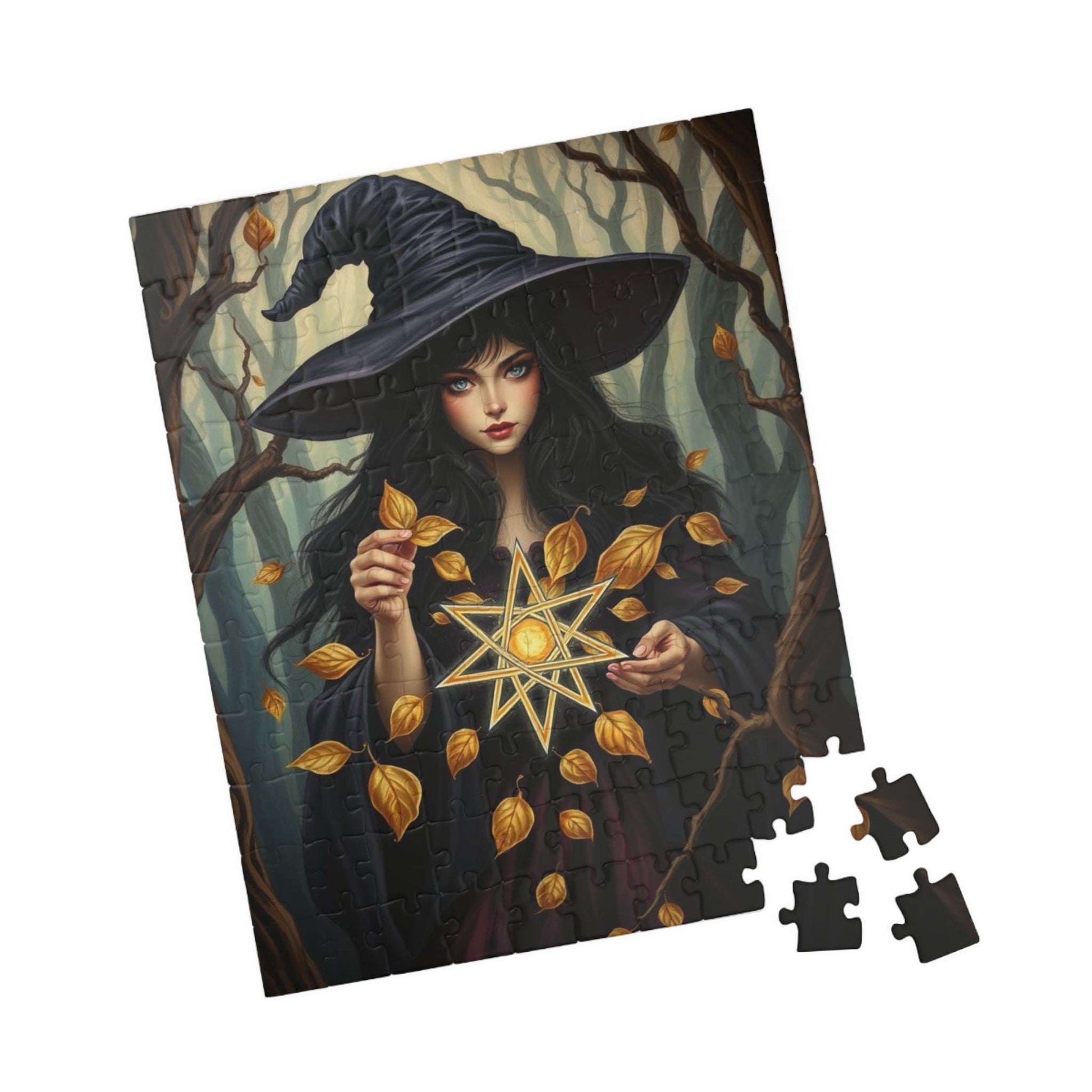 Ashes and Embers Magical Witch Puzzle, Enchanting Jigsaw for Adult Cozy Night In, Halloween Decor, Gift for Witch Lover, Mystery Enthusiasts