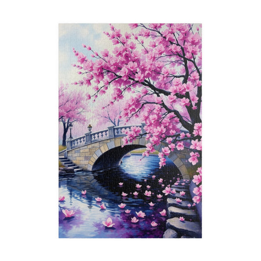 Cherry Blossom Puzzle, 110/252/520/1014-Piece Enchanted Landscape, Gift for Puzzle Lovers 1014 pcs (Vertical) Puzzle The Puzzle Chest