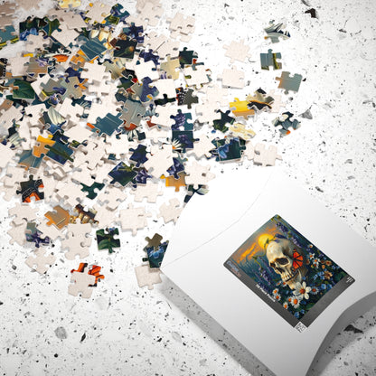 Skull and Butterfly Puzzle, Artistic Dark Art Jigsaw Puzzle for Adults, Unique Gothic Artwork Puzzle Lover Gift, Relaxing Fun Solo Activity Puzzle The Puzzle Chest