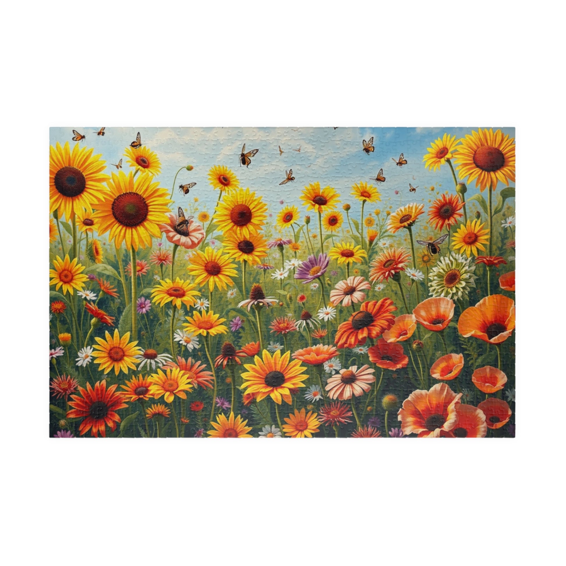 Bright Floral Puzzle | Nature Lovers Gift, 110-1014 Piece Botanical Adult Jigsaw Puzzle, Gift for Flower Enthusiast, Quiet Leisure Activity 1014 pcs (Horizontal) Puzzle The Puzzle Chest