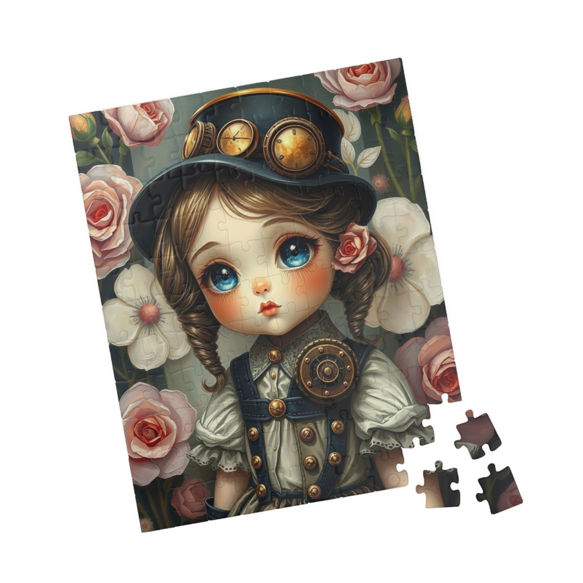 Whimsical Victorian Girl Puzzle, 110-1014 Piece Steampunk Jigsaw Game, Family Game, Gift for Adult and Teen Puzzle Lover, Home Entertainment Puzzle The Puzzle Chest