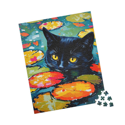 Water Lily Cat Jigsaw Puzzle, 110-1014 Piece Fun Gift for Cat Lovers, Family or Solo Activity, Home Décor, Brain Teaser