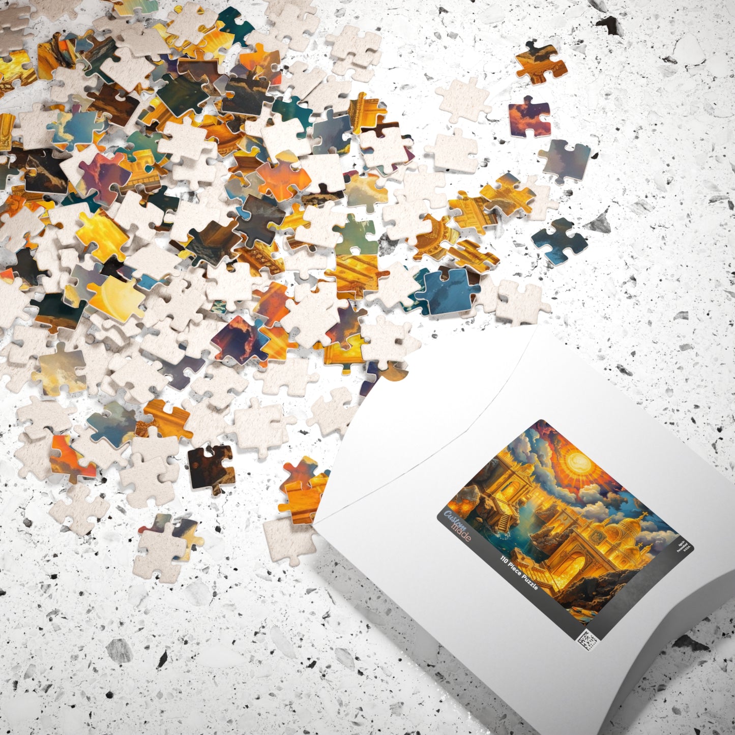 New Jerusalem Jigsaw Puzzle, Shining City of Gold and Crystal, Faith-Based Tabletop Game, Religious Theme, Mindfulness Activity, Giftable