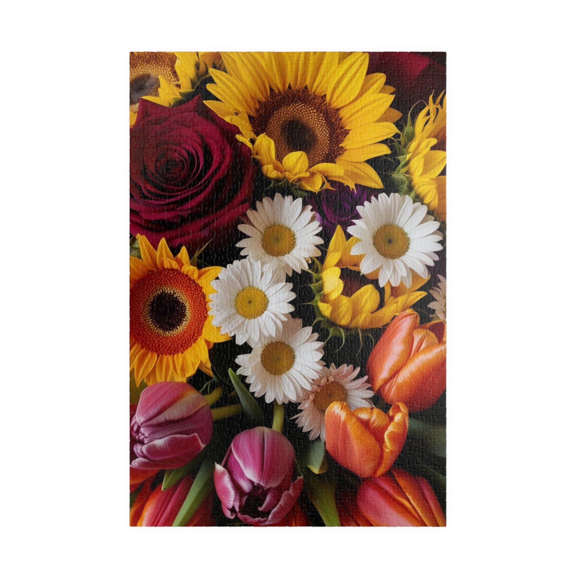 Chaotic Floral Jigsaw Puzzle, Vibrant Flower Collage Art, Gift for Garden Lover and Puzzle Enthusiast, Family Game Night, 110-1014 Piece 1014 pcs (Vertical) Puzzle The Puzzle Chest