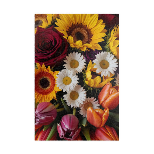 Chaotic Floral Jigsaw Puzzle, Vibrant Flower Collage Art, Gift for Garden Lover and Puzzle Enthusiast, Family Game Night, 110-1014 Piece 1014 pcs (Vertical) Puzzle The Puzzle Chest