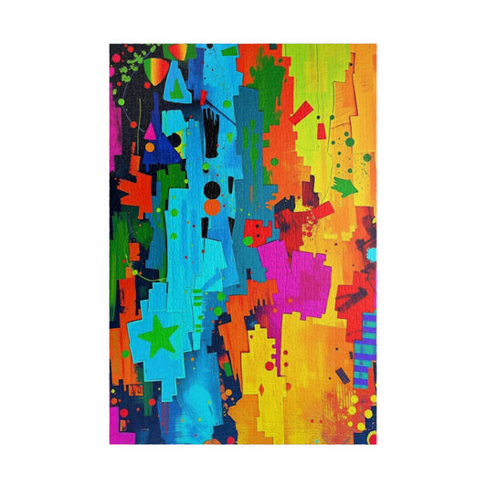 Vibrant Art Abstract Puzzle, Colorful Jigsaw Puzzle, Creative Gift for Adults, Fun Family Activity, Unique Home Entertainment, Brain Teaser 1014 pcs (Vertical) Puzzle The Puzzle Chest