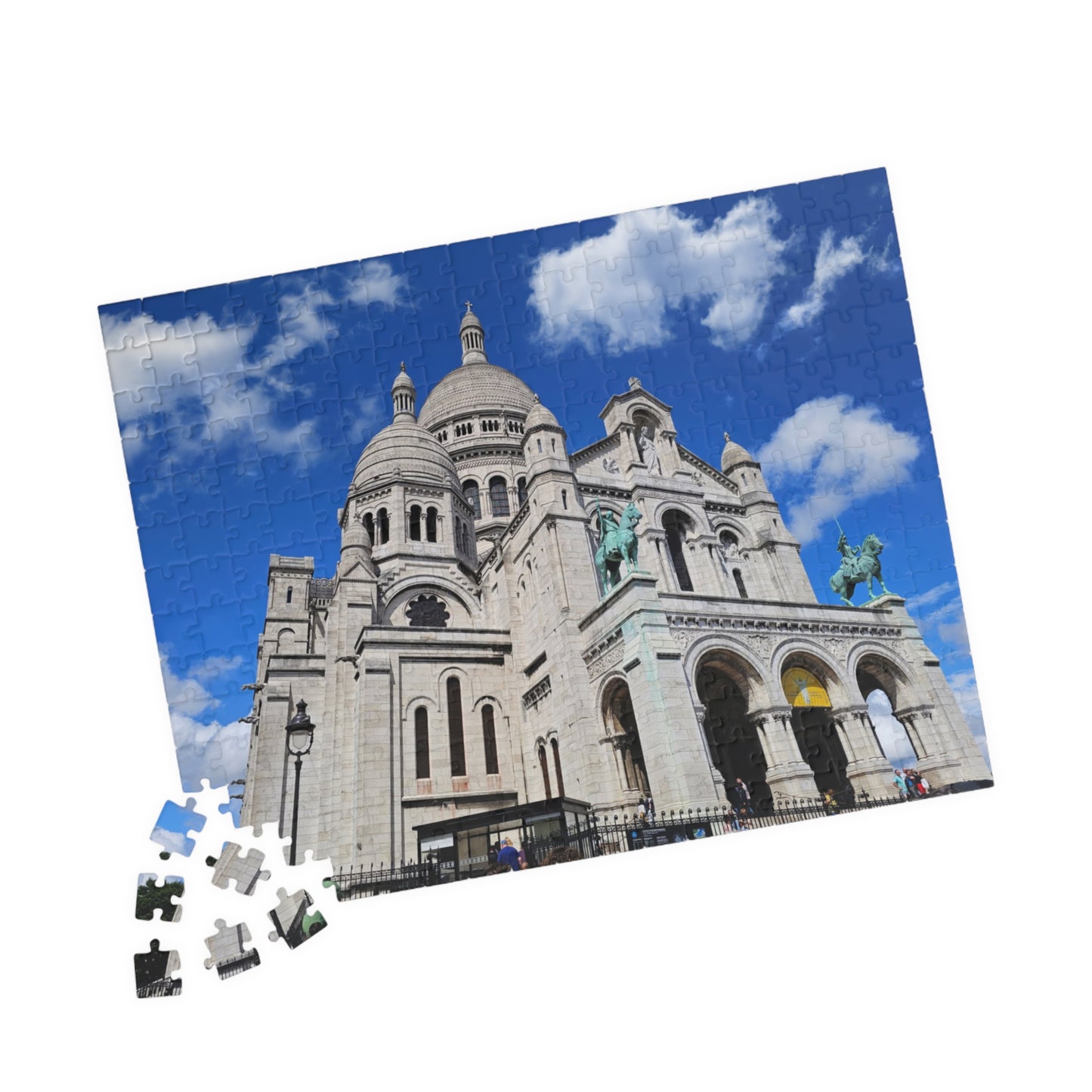 Sacre-Coeur Basilica Jigsaw Puzzle - Famous French Landmark Paris France, Romano-Byzantine Architecture 252 pcs (Horizontal) Puzzle The Puzzle Chest