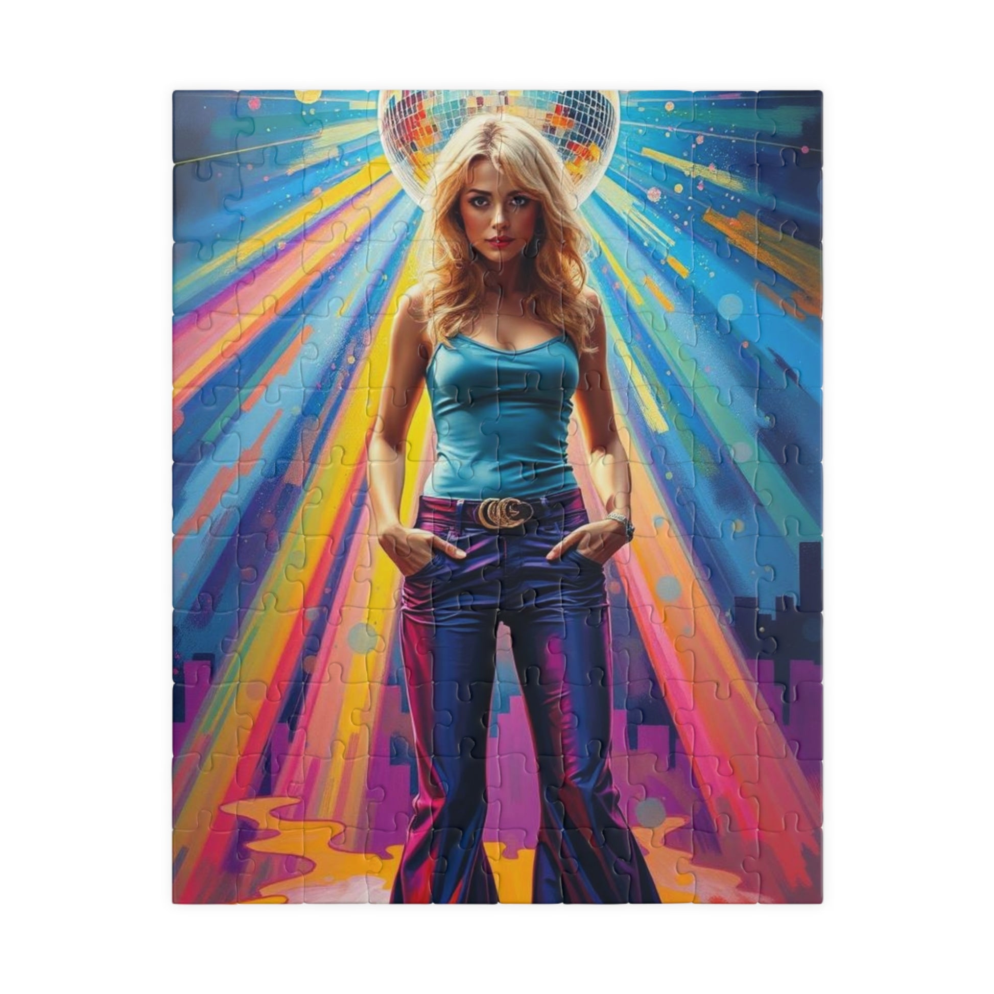 Disco Vibe Jigsaw Puzzle - 110 to 1014 Pieces, Retro Artwork Pop Art, Perfect Gift for Nostalgia Lovers, Party Entertainment, Family Fun 110 pcs (Vertical) Puzzle The Puzzle Chest