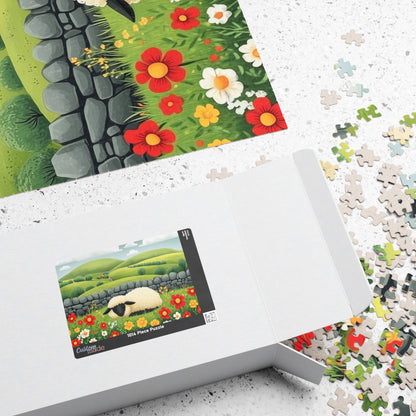Sheep in Wildflower Meadow Puzzle | 120/252/500-Piece Jigsaw Puzzle The Puzzle Chest