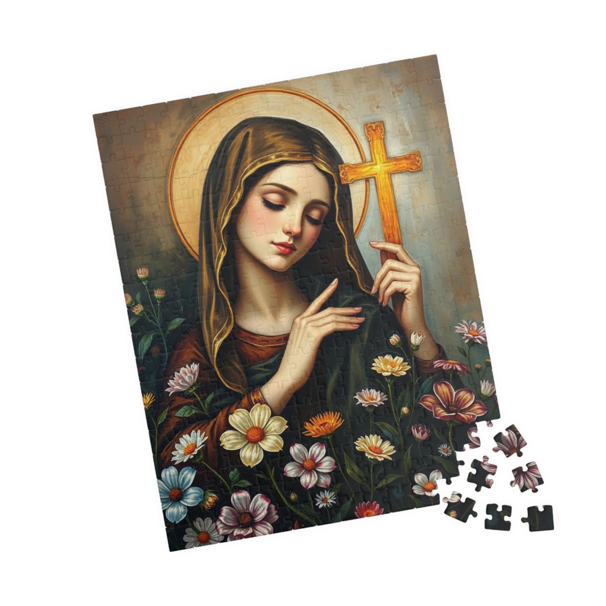 Artistic Religious Puzzle - Saint Therese 110/252/520/1014 Piece, Ideal for Family Game Night, Gifts, and Home Decor, Meditation, Art Lovers Puzzle The Puzzle Chest