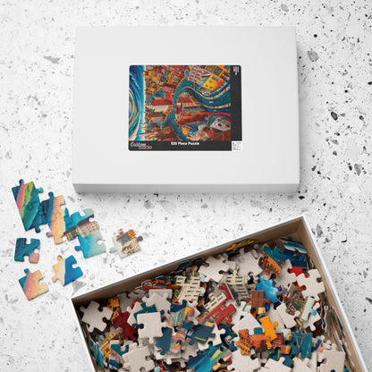 Surreal Cityscape Puzzle - 110, 252, 520, 1014-Piece, Fun Gift for Puzzle Lovers, Unique Wall Art, Family Game Night, Creative Art Therapy Puzzle The Puzzle Chest