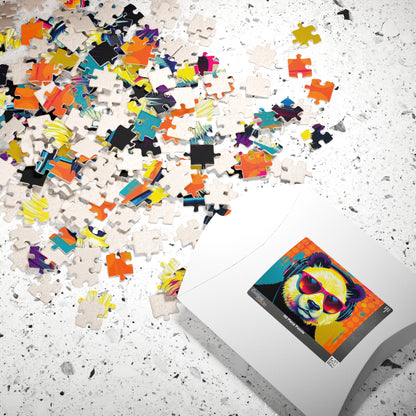 Vibrant Panda Puzzle - Pop Art Jigsaw Game, Fun Family Night, Animal Lover Gift for Friends, Colorful Home Entertainment Puzzle The Puzzle Chest