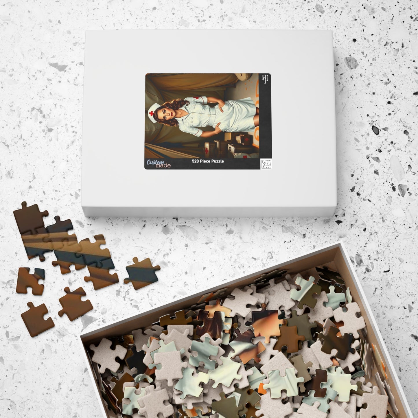 Vintage Nurse Jigsaw Puzzle, Retro Art Puzzle Gift for Health Care Workers, Puzzle Loving Friends, Home Entertainment Fun Family Activity Puzzle The Puzzle Chest