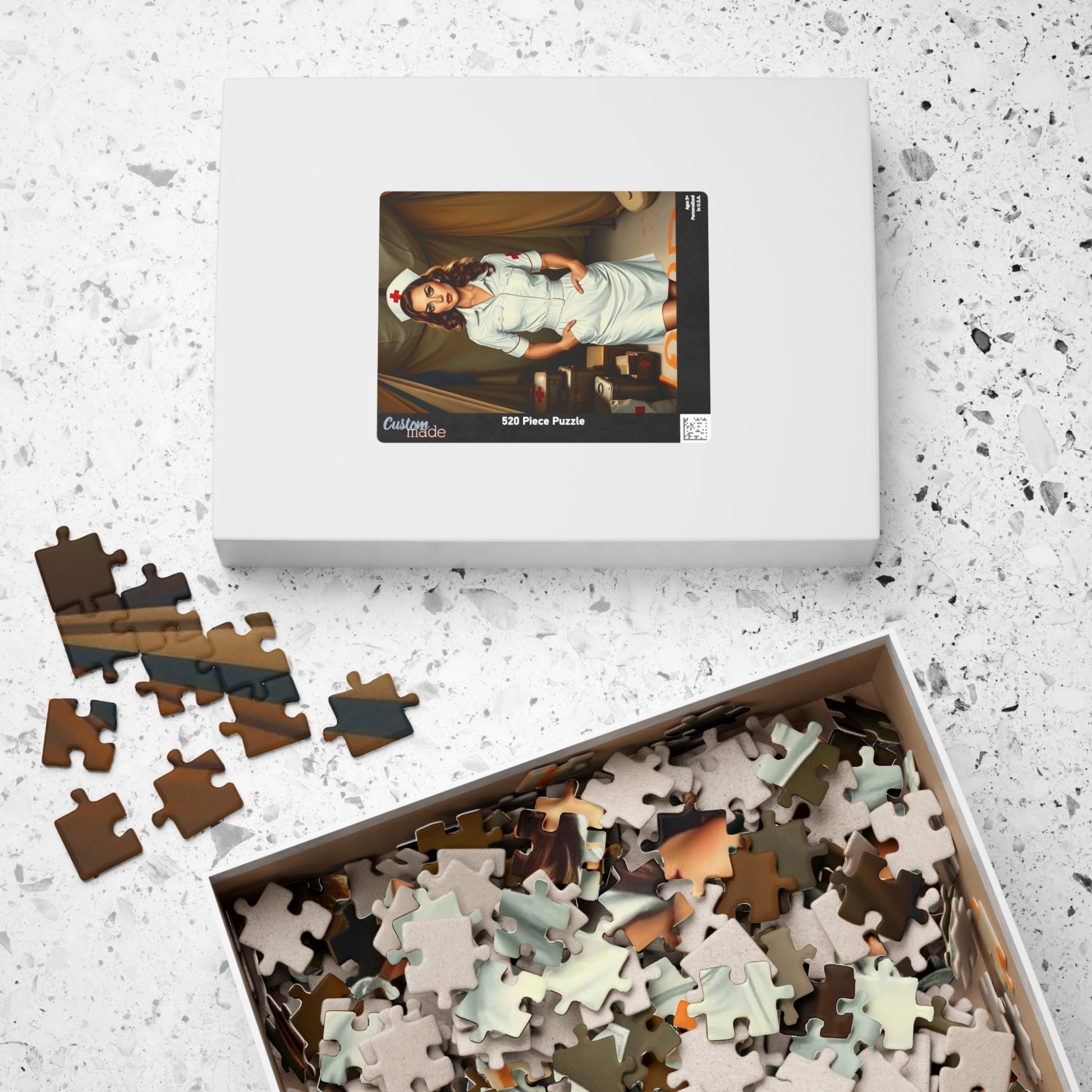 Vintage Nurse Jigsaw Puzzle, Retro Art Puzzle Gift for Health Care Workers, Puzzle Loving Friends, Home Entertainment Fun Family Activity Puzzle The Puzzle Chest
