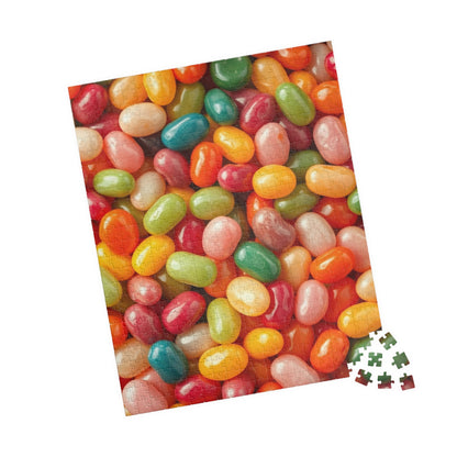 Chaotic Jelly Beans Puzzle, Vibrant Sweets-Themed Jigsaw, Bright Colorful Food Collage, Family Activity, Quiet Pastime, Foodie Puzzle Lover Puzzle The Puzzle Chest