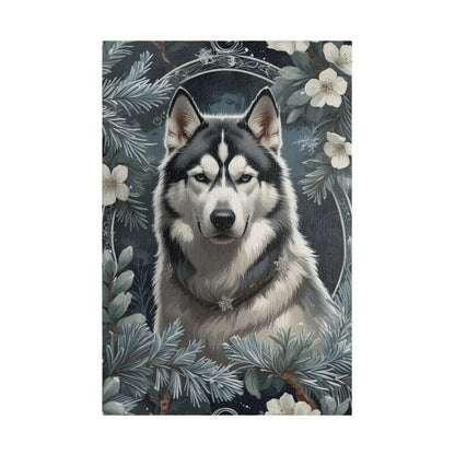 Siberia Husky Vintage Jigsaw Puzzle, Winter Nature-Inspired Dog Theme Puzzle Gift for Art Lover Dog Enthusiast Hobbyist, Fun Family Friendly