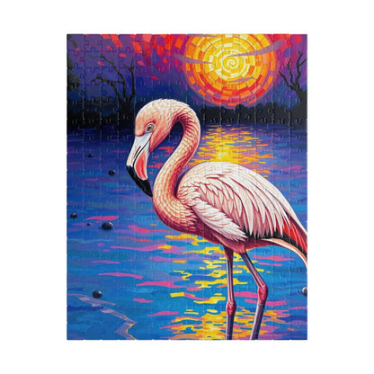 Flamingo Sunset Mosaic Jigsaw Puzzle, 110-1014 Piece, Fun Family Activity, Creative Hobby, Educational Game, Gift for Bird Lovers 252 pcs (Vertical) Puzzle The Puzzle Chest