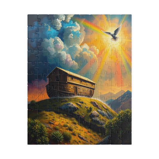 Scenic Art Puzzle - Rainbow Noah's Ark Design | 110, 252, 520, 1014-piece | Great for Family Game Night, Religious Gifts, Home Entertainment