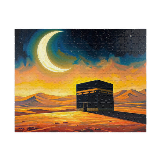 Islamic Jigsaw Puzzle - Kaaba Desert Oasis | Perfect for Family Game, Gift for Friend Muslim, Relaxation Home Entertainment, or Celebrations