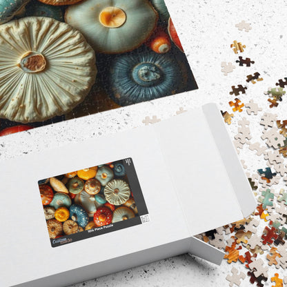 Chaotic Mushroom Jigsaw Puzzle - Playful Nature Inspired Collage Design, Family Game Night, Brain Teaser, Gift for Mushroom Lover Puzzle The Puzzle Chest