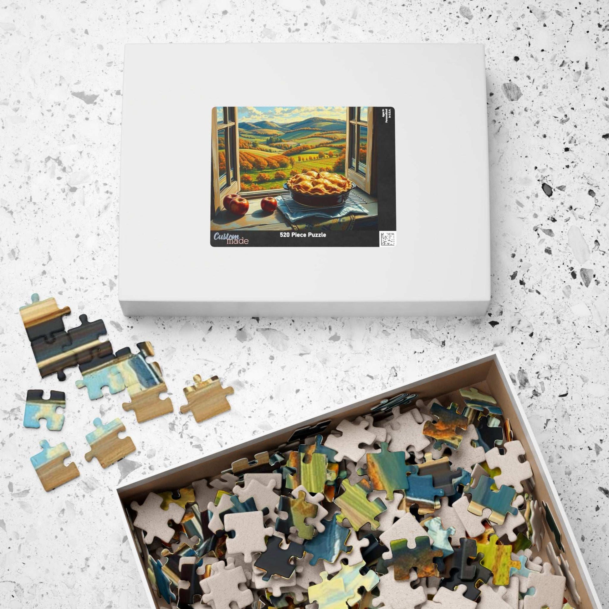 Autumn Landscape Puzzle - Food Jigsaw, Cozy Home Entertainment, Family Game Night Activity, Gift for Puzzle Lovers and Foodies, Fall Decor Puzzle The Puzzle Chest