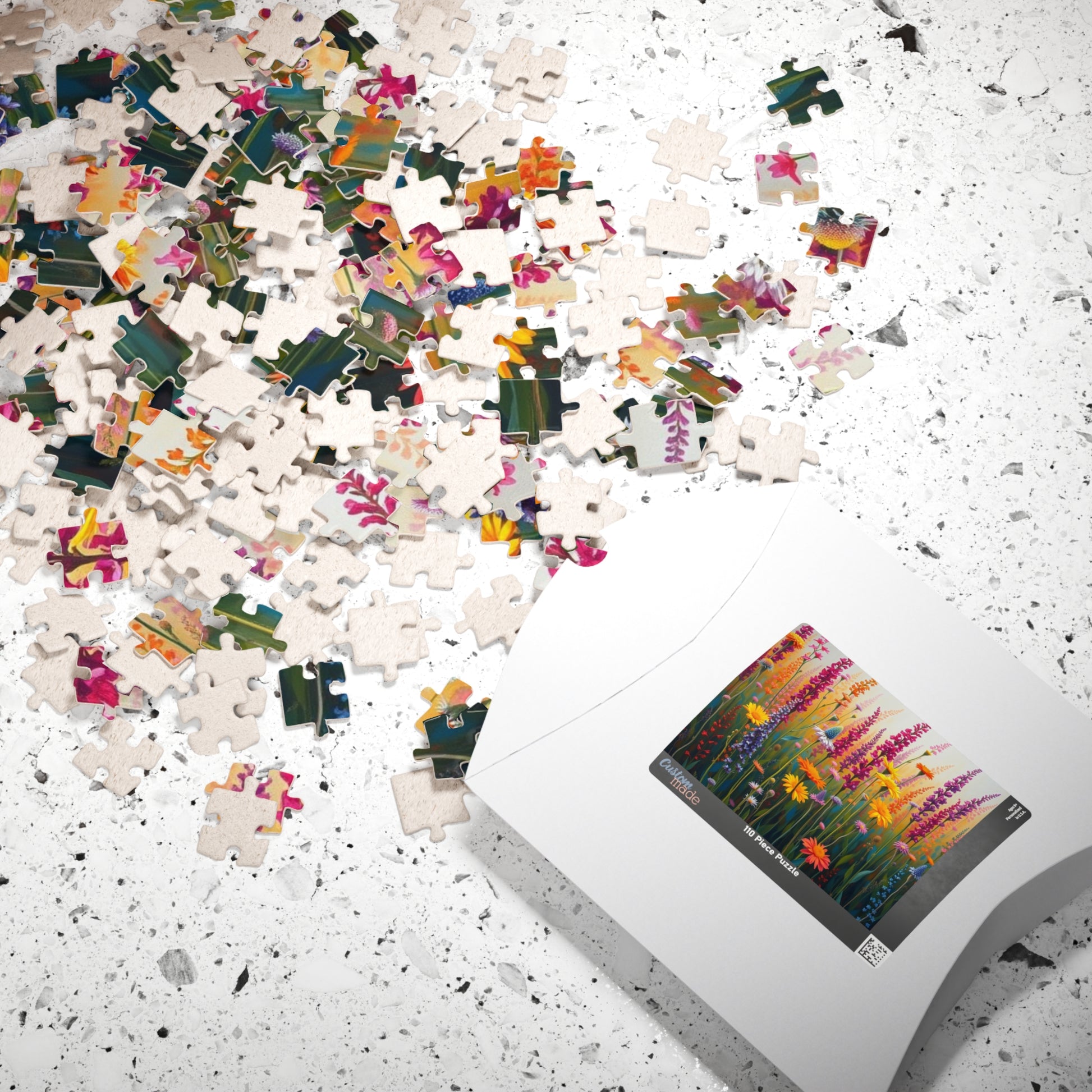 Floral Serenity Puzzle, Jigsaw Puzzle Game for Home Entertainment, Gift for Nature Lovers, Family Night, Mindfulness Activity, Brain Teaser Puzzle The Puzzle Chest