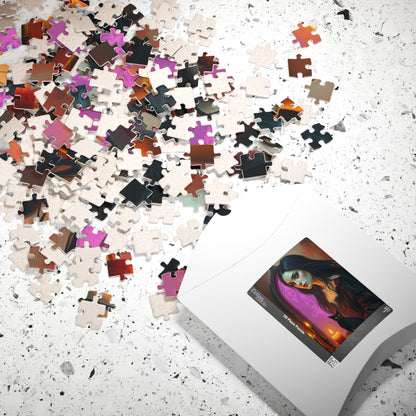 Gothic Witch Jigsaw Puzzle for Adult, Unique Gift for Fantasy Dark Art Lover and Puzzle Enthusiast, Mindful Activity, Quiet Leisure Solo Fun Puzzle The Puzzle Chest