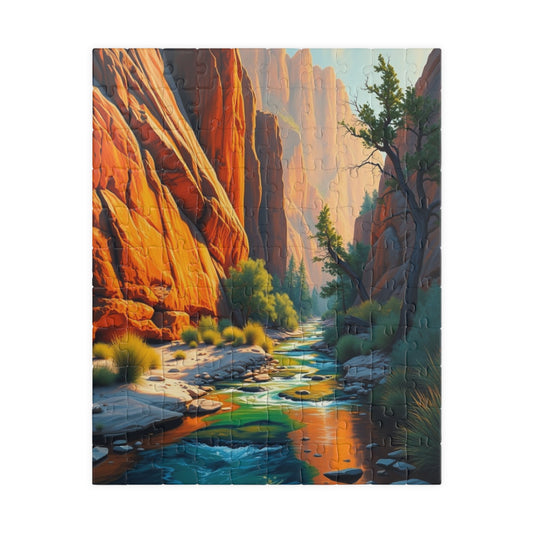Scenic River Puzzle, 110-1014 Piece Jigsaw Game for Adults, Nature Lovers Gift, Family Game Night, Relaxing Art Decor 110 pcs (Vertical) Puzzle The Puzzle Chest