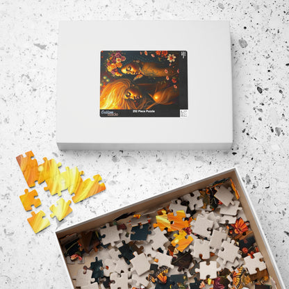 Black Woman Jigsaw Puzzle, Cosmic Floral Black Art, African American Family Game Brain Teaser Mindfulness Activity, Afrocentric Gift Friend Puzzle The Puzzle Chest