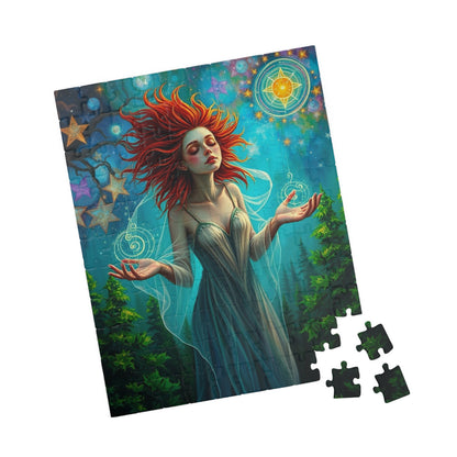 Otherworldly Witch Puzzle, 110-1014 Piece Galaxy and Forest Scene Jigsaw Game, Fantasy Art, Family Activity, Puzzle Lover Gift, Relaxation