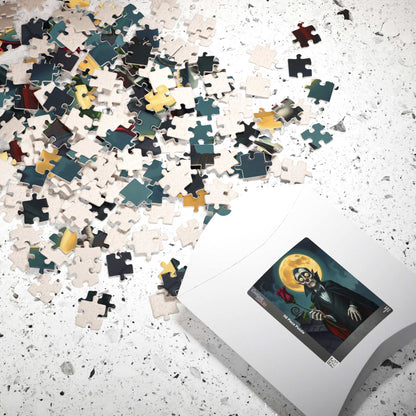 Spooky Vampire Themed Puzzle - Whimsical Gothic Art, Fun Halloween Activity, Unique Gift for Horror Lovers, Family Game Night Puzzle The Puzzle Chest