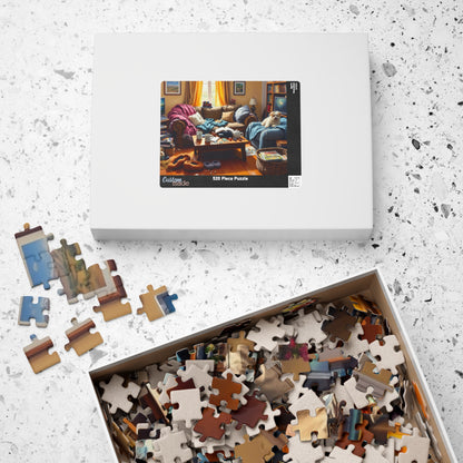 Jigsaw Puzzle for Adults, Messy Cluttered Living Room Scene, Fun Family Activity, Home Decor, Relaxation Gift, Puzzle Challenge, Interactive