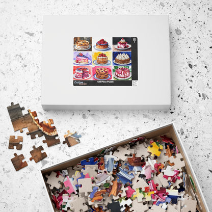 Dessert Jigsaw Puzzle for Adults - Foodie Collage, Holiday Birthday Gift for Friends, Mindful Brain Teaser, Fun Family Game Night Puzzle The Puzzle Chest