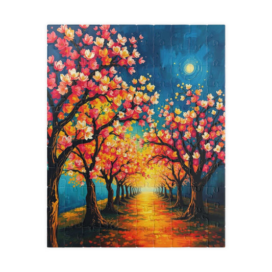 Blooming Light Landscape Jigsaw Puzzle (110, 252, 520, 1014-piece) - Colorful Tree Artwork for Family Fun, Best Gift, Relaxation, Home Decor 110 pcs (Vertical) Puzzle The Puzzle Chest