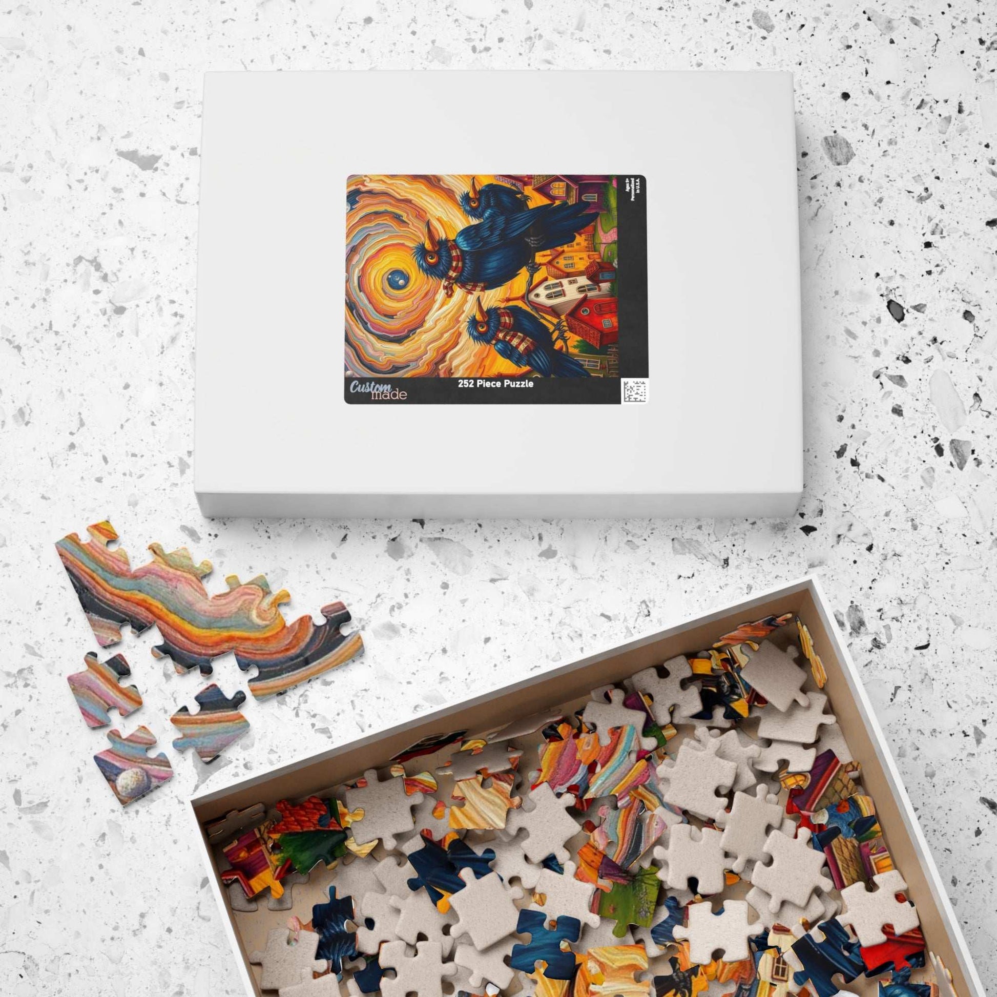Colorful Bird Puzzle for Adults - Fun Halloween Jigsaw Game for Family Night, Bird Lover Gift for Friends Holiday Birthday, Brain Teaser Puzzle The Puzzle Chest