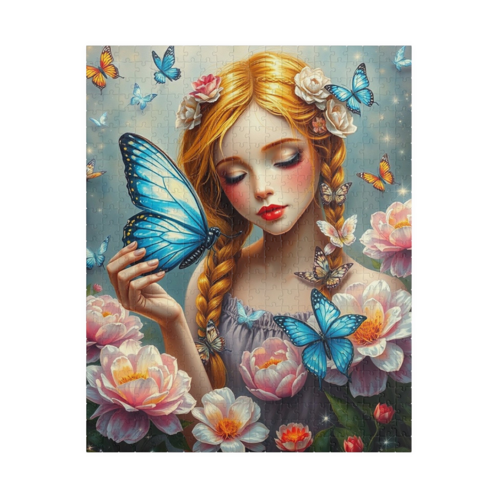 Butterfly Dream Puzzle, Enchanting Art Jigsaw Game, Nature Animal-themed Gift, Floral Puzzle for Adult, Family Activity or Solo Fun 520 pcs (Vertical) Puzzle The Puzzle Chest